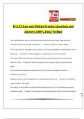 Fl-2-15 Law and Policies Practice Questions and Answers (100% Pass) Verified