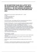 NR 599 MIDTERM EXAM 2024 LATEST WITH  200 QUESTIONS AND CORRECT ANSWERS  GRADED A+  NR 599 NURSING INFORMATICS  FOR ADVANCED PRACTICE MIDTERM EXAM 2024     