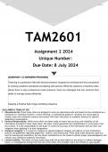 TAM2601 Assignment 2 (ANSWERS) 2024 - DISTINCTION GUARANTEED