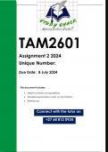 TAM2601 Assignment 2 (QUALITY ANSWERS) 2024