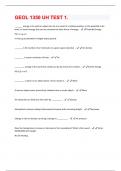 GEOL 1350 UH TEST 1 Questions And Answers Rated A+