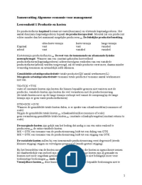 samenvatting boek: algemene economie voor management 