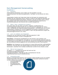 Samenvatting Kam-management H1-H5 