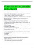 SCMA350 Test 3 Questions and Answers 