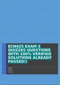 ECN425 EXAM 3 QUIZZES QUESTIONS WITH 100% VERIFIED SOLUTIONS ALREADY PASSED!!