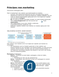 uitgebreide samenvatting: Principes van marketing kothler (Geslaagd) 