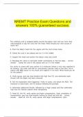  NREMT Practice Exam Questions and answers 100% guaranteed success.