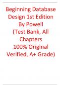 Test Bank For Beginning Database Design 1st Edition By  Powell
