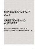 MIP2602 Exam pack 2024(Questions and answers)