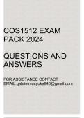 COS1512 Exam pack 2024(Questions and answers)