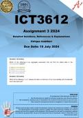 ICT3612 Assignment 3 (COMPLETE ANSWERS) 2024  - DUE 15 July 2024 