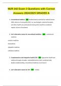 NUR 242 Exam 3 Questions with Correct Answers 2024/2025 GRADED A