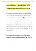 Nur 242 Exam 6 QUESTIONS WITH VERIFIED SOLUTIONS 2024/2025