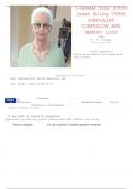 I-HUMAN CASE STUDY Janet Riley 79YRS COMPLAINT CONFUSION AND MEMORY LOSS