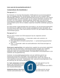 Leer van de accountantscontrole Compendium 1B