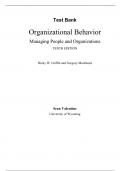 Question Bank in line with Organizational Behavior,Griffin,10e