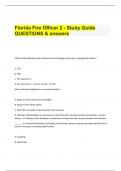 Florida Fire Officer 2 - Study Guide QUESTIONS & answers