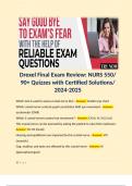 Drexel Final Exam Review: NURS 550/ 90+ Quizzes with Certified Solutions/ 2024-2025. 
