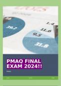 PMAQ FINAL EXAM 2024!!