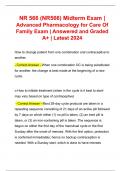 NR 566 (NR566) Midterm Exam | Advanced Pharmacology for Care Of Family Exam | Answered and Graded A+ | Latest 2024 