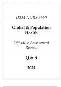 (WGU D224) NURS 3660 Global & Population Health Objective Assessment Review Q & S 2024