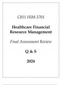(WGU C811) HIM 3701 Healthcare Financial Resource Management Final Assessment Review Q & S 2024.