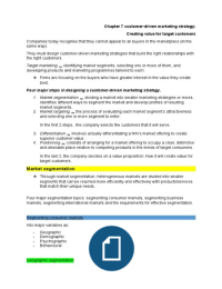 Marketing summary chapter 7