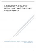 INTRODUCTORY PME (ENLISTED) - BLOCK 4 - POLICY AND THE NAVY (NWC-IEPME-INTRO-B4-V5)