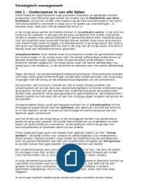 Volledige samenvatting strategisch management