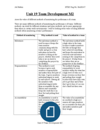 M2 compare the effectiveness of different teams 