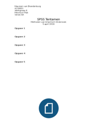 Aantekeningen Tentamen SPSS