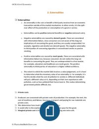 externalities OCR MICRO ECONOMICS