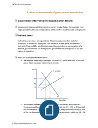 alternative methods of government intervention OCR MICRO ECONOMICS