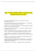   ISO - Incident Safety Officer questions and answers latest top score.