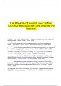   Fire Department Incident Safety Officer (David Dodson) questions and answers well illustrated.