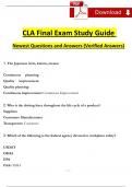 Certified Logistics Associate (CLA) Final Exam Study Guide Questions and Answers (2024 / 2025) (Verified Answers) 