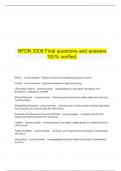    NFDN 2008 Final questions and answers 100% verified.