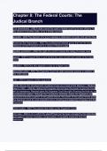 Chapter 8_ The Federal Courts_ The Judical Branch Questions with 100% Actual correct answers | verified | latest update | Graded A+ | Already Passed | Complete Solution 2024 - 2025