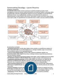 Samenvatting Oncologie Pecorino