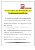 TX Brokerage Exam Prep: Planning the Brokerage Questions and Answers (100% Pass)