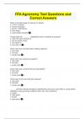 FFA Agronomy Test Questions and Correct Answers