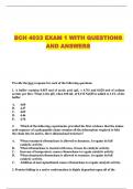 BCH 4033 EXAM 1 WITH QUESTIONS AND ANSWERS