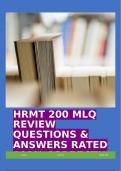 HRMT 200 MLQ REVIEW QUESTIONS & ANSWERS RATED 100% CORRECT!!