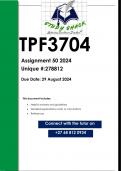 TPF3704 Assignment 50 (QUALITY ANSWERS) 2024