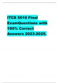 ITCS 5010 Final  ExamQuestions with  100% Correct  Answers 2023-2025