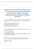 NEWEST 2024-2025 ACTUAL NUR 265 Exam 1, 2, 3 AND 4|COMPLETE EXAM WITH OVER 800 QUESTIONS AND CORRECT DETAILED ANSWERS (VERIFIED ANSWERS) |ALREADY GRADED A+