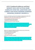 6531 Combined midterm and final NEWEST 2024-2025 ACTUAL EXAM COMPLETE OVER 900+ QUESTIONS AND CORRECT DETAILED ANSWERS (VERIFIED ANSWERS) |ALREADY GRADED A+