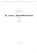 MIS (questions with complete solutions)