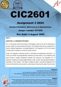 CIC2601 Assignment 3 (COMPLETE ANSWERS) 2024 (571550) - DUE 2 August 2024