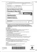 AS-level Edexcel Maths Mechanics paper May 2023 - Questions + Answers